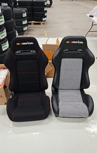 [ACC-BUC-SEA-CHE] Accessorizze Bucket Seats Pair - Chequered